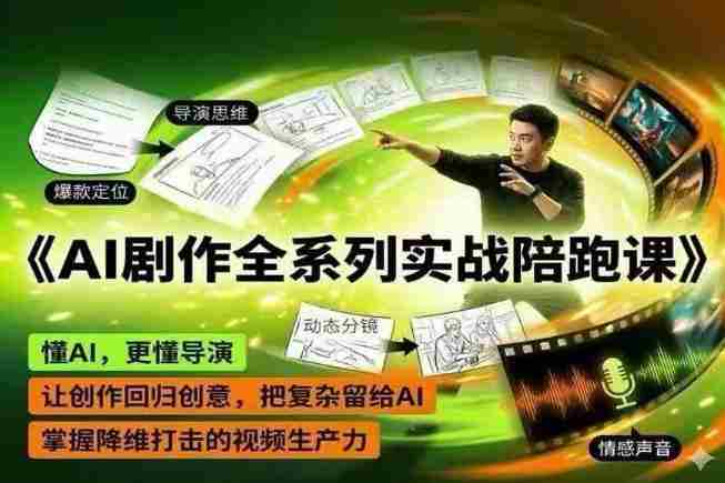 AI剧作全系列实战陪跑课,懂AI,更懂导演,让创作回归创意,把复杂留给AI,掌握降维打击的视频生产力-OG资源站