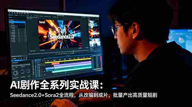 （18647期）AI剧作全系列实战课：Seedance2.0+Sora2全流程，从改编到成片，批量产出高质量短剧-OG资源站