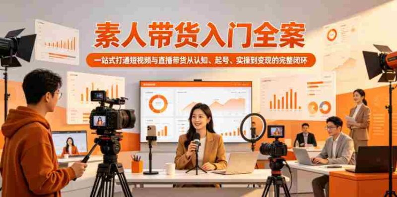 素人带货入门全案,一站式打通短视频与直播带货从认知、起号、实操到变现的完整闭环-OG资源站
