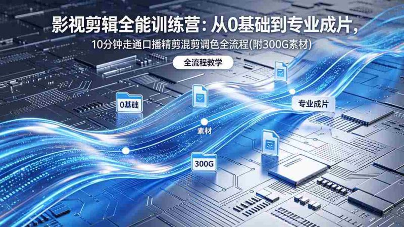 (18664期)2026影视剪辑全能实战课|0基础到专业成片,全流程教学,高清带300G素材-OG资源站