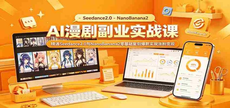 AI漫剧副业实战:Seedance2.0与NanoBanana2零基础复刻爆款实现涨粉变现-OG资源站