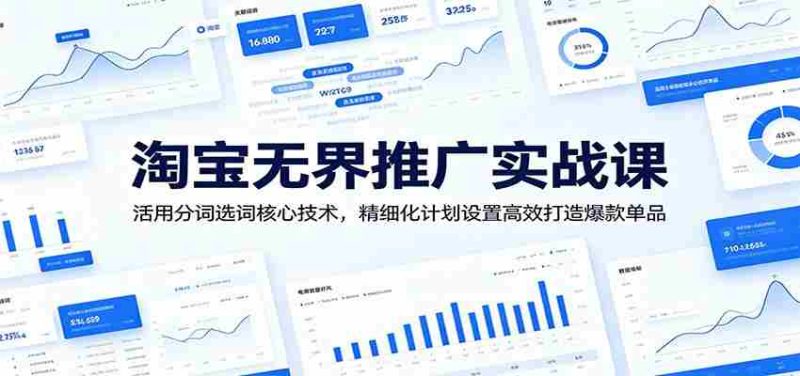 淘宝无界推广实战课:活用分词选词核心技术,精细化计划设置高效打造爆款单品-OG资源站