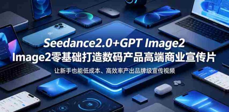 Seedance2.0+GPT Image2零基础打造数码产品高端商业宣传片,让新手也能低成本、高效率产出品牌级宣传视频-OG资源站