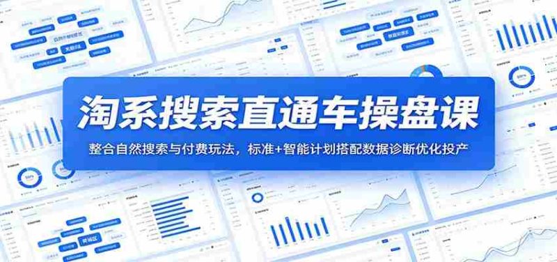 淘系搜索直通车操盘课:整合自然搜索与付费玩法,标准+智能计划搭配数据诊断优化投产-OG资源站
