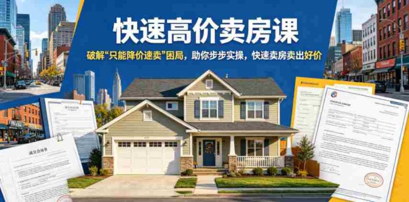 快速高价卖房课,破解“只能降价速卖”困局,助你步步实操,快速卖房卖出好价(更新2026)-OG资源站