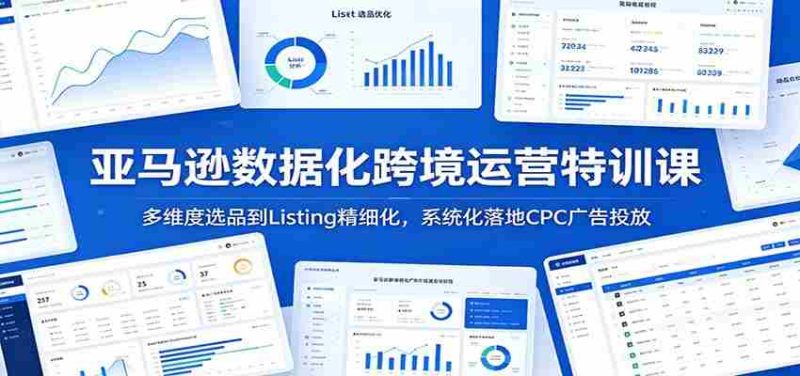 亚马逊数据化跨境运营特训课:多维度选品到Listing精细化,系统化落地CPC广告投放-OG资源站
