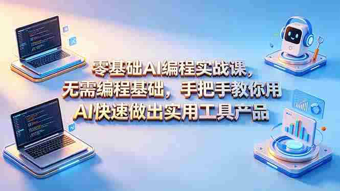 (18785期)零基础AI编程实战课-更新,无需编程基础,手把手教你用AI快速做出实用工具产品-OG资源站