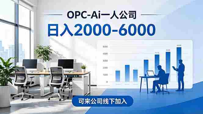 （18809期）2026创业新风口—OPC一人公司模式震撼首发！日收益2000-6000+，项目绿色长久，安全稳健，合…-OG资源站