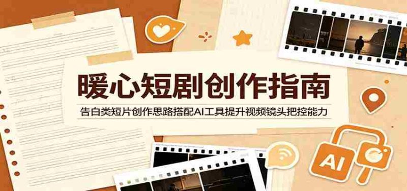 暖心短剧创作指南：告白类短片创作思路搭配AI工具提升视频镜头把控能力-OG资源站