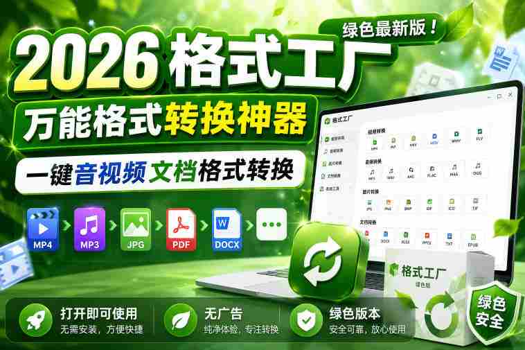 2026格式工厂绿色最新版!万能格式转换神器,一键音视频文档格式转换,打开即可使用,无广告绿色版本-OG资源站