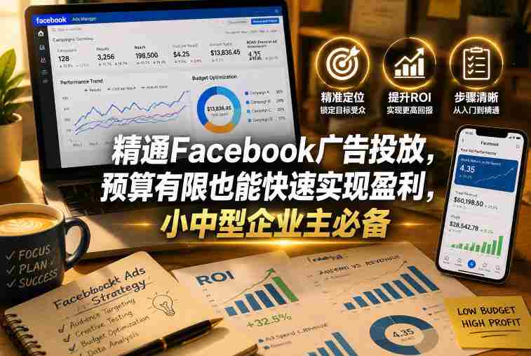 精通Facebook广告投放，预算有限也能快速实现盈利，小中型企业主必备【原创双语字幕】-OG资源站