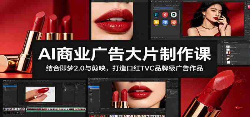AI商业广告大片制作课：结合即梦2.0与剪映，打造口红TVC品牌级广告作品-OG资源站