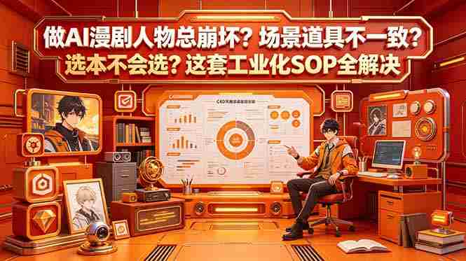 （18850期）做AI漫剧人物总崩坏？场景道具不一致？选本不会选？这套工业化SOP全解决 (更新)-OG资源站