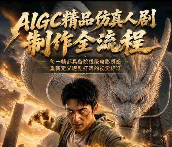 AIGC精品仿真人剧豢龙人全流程制作解析2026，国风仿真人创作+打斗剧情+人设编排，一站式AI短剧入门-OG资源站