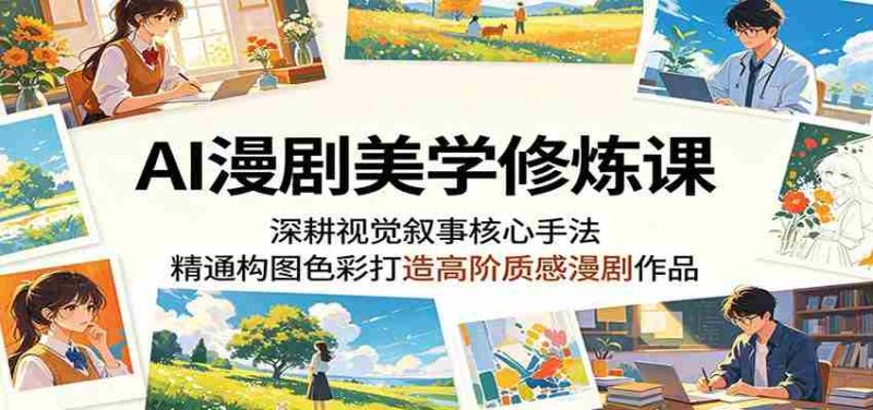 AI漫剧美学修炼课：深耕视觉叙事核心手法，精通构图色彩打造高阶质感漫剧作品-OG资源站