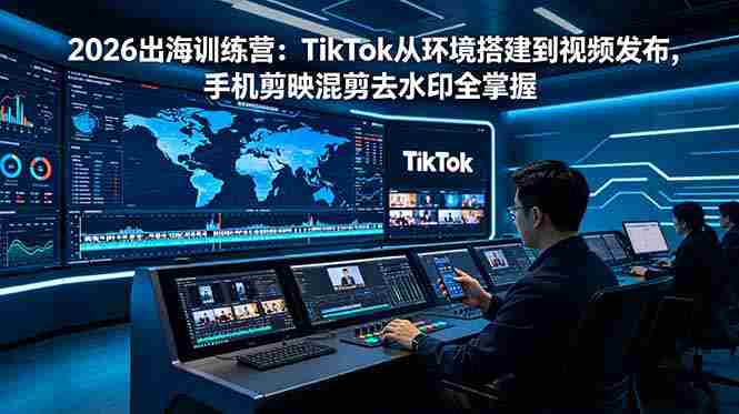 （18875期）2026出海训练营：TikTok从环境搭建到视频发布，手机剪映混剪去水印全掌握-OG资源站