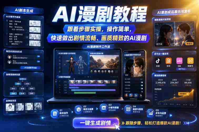 AI漫剧教程，跟着步骤实操，操作简单，快速做出剧情流畅、画质精致的AI漫剧-OG资源站