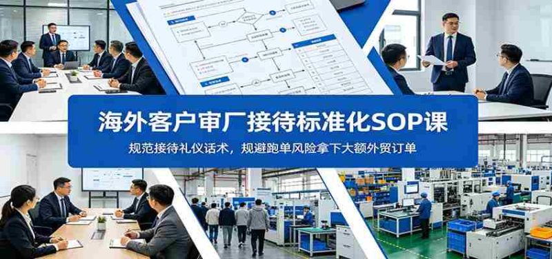 海外客户审厂接待标准化SOP课：规范接待礼仪话术，规避跑单风险拿下大额外贸订单-OG资源站