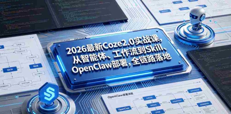 2026最新Coze2.0实战课，从智能体、工作流到Skill、OpenClaw部署，全链路落地-OG资源站