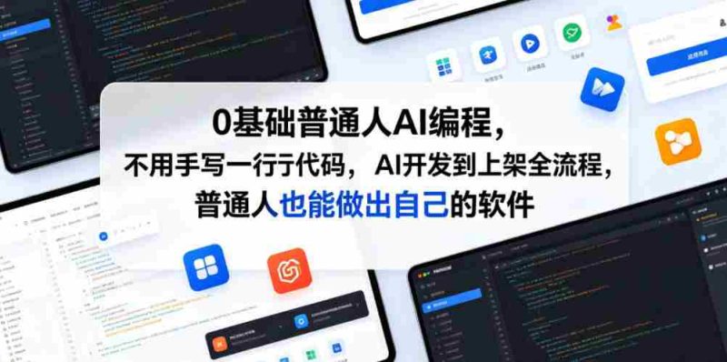 0基础普通人AI编程，不用手写一行代码，AI开发到上架全流程，普通人也能做出自己的软件-OG资源站