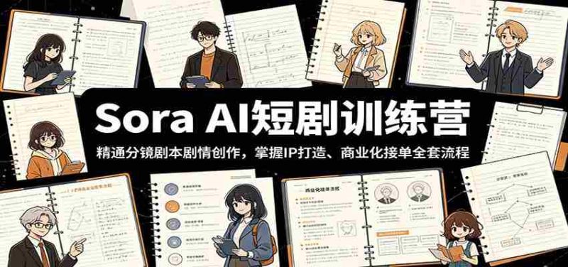 Sora AI短剧训练营:精通分镜剧本剧情创作,掌握IP打造、商业化接单全套流程-OG资源站