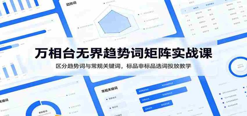 万相台无界趋势词矩阵实战课:区分趋势词与常规关键词,标品非标品选词投放教学-OG资源站