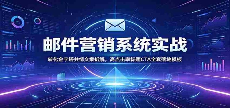 邮件营销系统实战：转化金字塔共情文案拆解，高点击率标题CTA全套落地模板-OG资源站