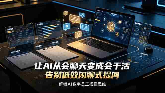 （19130期）让AI从会聊天变成会干活，告别低效闲聊式提问，解锁AI数字员工搭建思维-OG资源站