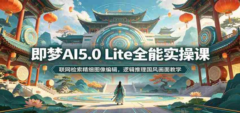 即梦AI5.0 Lite全能实操课：联网检索精细图像编辑，逻辑推理国风画面教学-OG资源站