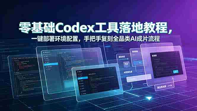 （19152期）零基础Codex工具落地教程，一键部署环境配置，手把手复刻全品类AI成片流程-OG资源站