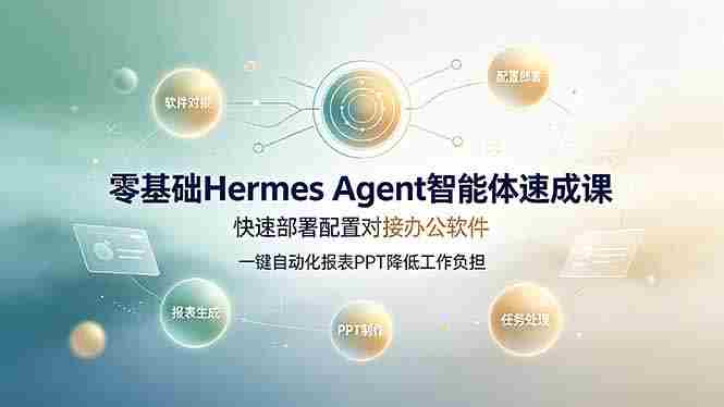 （19156期）零基础Hermes Agent智能体速成课，快速部署配置对接办公软件；一键自动化报表PPT降低工作负担-OG资源站