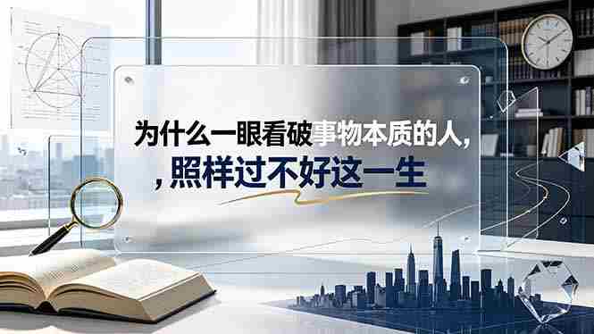 （19165期）付费文章：为什么一眼看破事物本质的人，照样过不好这一生-OG资源站