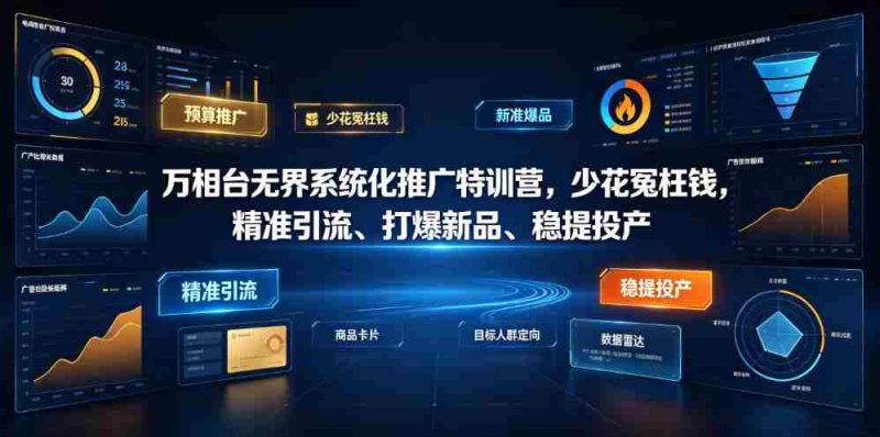 万相台无界系统化推广特训营VI0.0，少花冤枉钱，精准引流、打爆新品、稳提投产（全程录音+字幕）-OG资源站