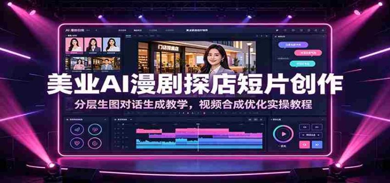 美业AI漫剧探店短片创作：分层生图对话生成教学，视频合成优化实操教程-OG资源站