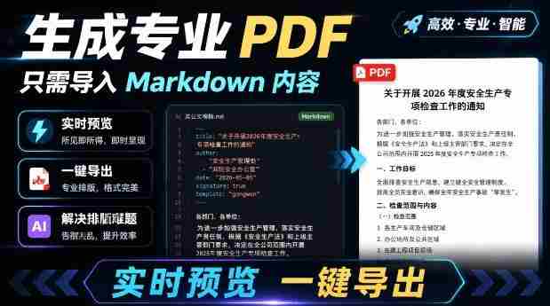 只需导入Markdown内容，实时预览一键导出专业PDF！轻松解决AI生成内容排版问题Presto-OG资源站