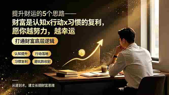 （19233期）付费文章：提升财运的5个思路——财富是认知x行动x习惯的复利，愿你越努力，越幸运-OG资源站
