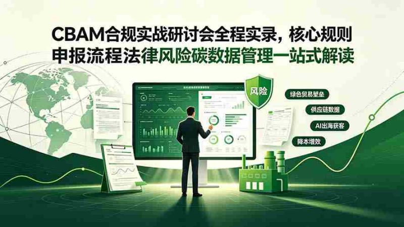 (19235期)CBAM合规实战研讨会全程实录,核心规则申报流程法律风险碳数据管理一站式解读-OG资源站