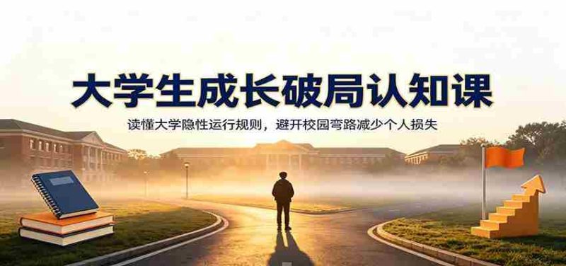大学生成长破局认知课:读懂大学隐性运行规则,避开校园弯路减少个人损失-OG资源站