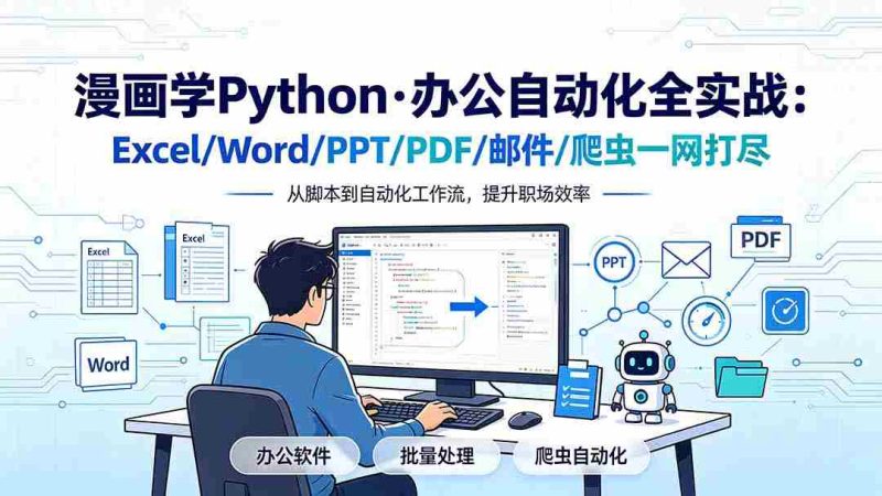 （19270期）漫画学Python·办公自动化全实战：Excel/Word/PPT/PDF/邮件/爬虫一网打尽-OG资源站