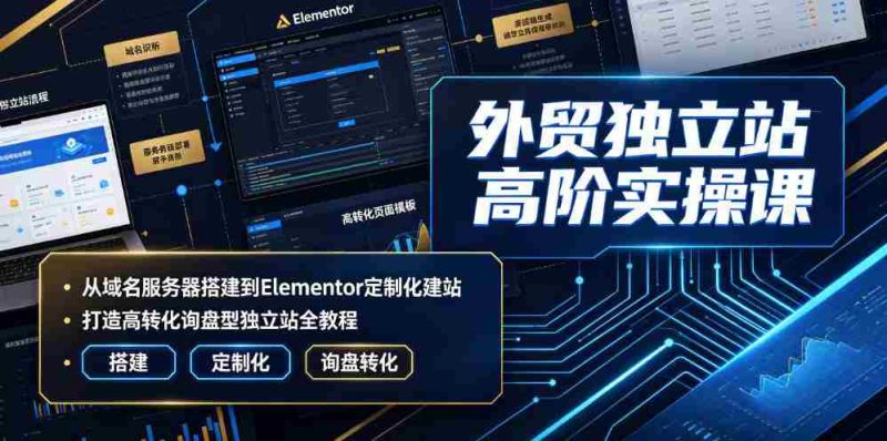 外贸独立站高阶实操课|从域名服务器搭建到Elementor定制化建站,打造高转化询盘型独立站全教程-OG资源站