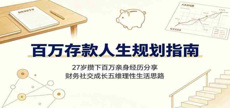 百万存款人生规划指南：27岁攒下百万亲身经历分享，财务社交成长五维理性生活思路-OG资源站