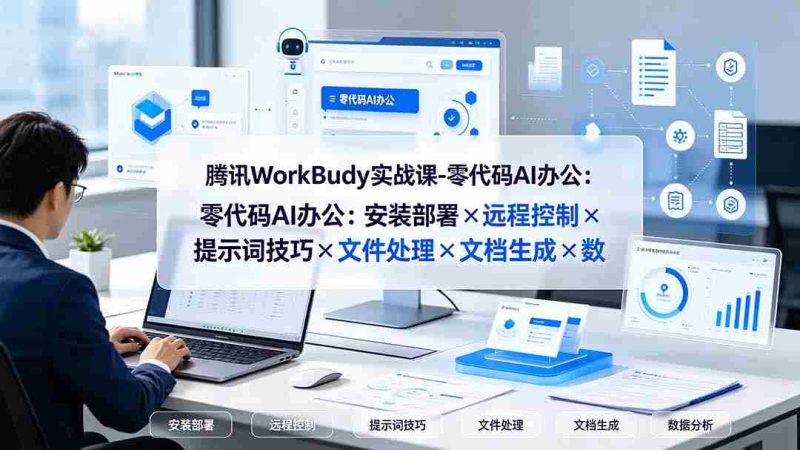 (19325期)腾讯WorkBuddy实战课-零代码AI办公:安装部署×远程控制×提示词技巧×文件处理×文档生成×数据分析-OG资源站