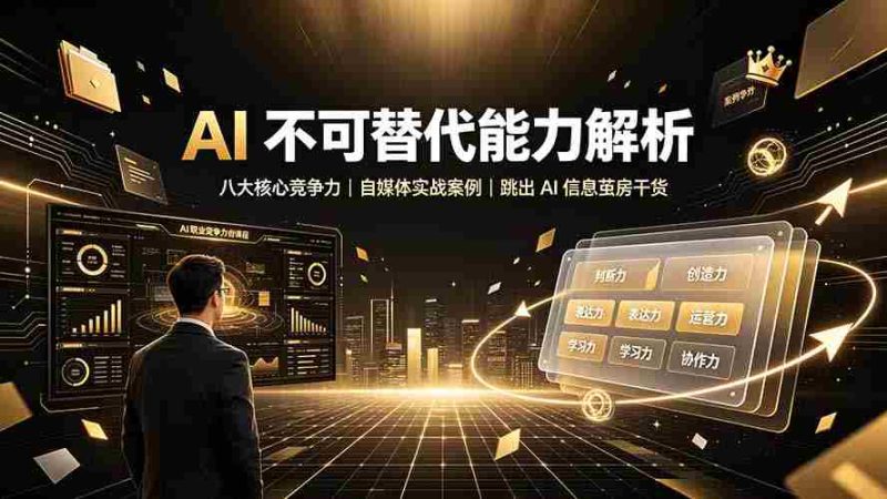 (19344期)付费文章:AI 不可替代能力解析▸八大核心竞争力|自媒体实战案例|跳出 AI 信息茧房干货-OG资源站