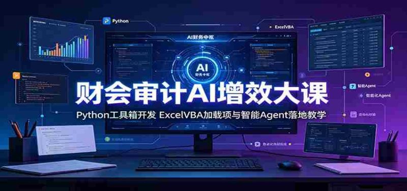 财会审计AI增效大课：Python工具箱开发，ExcelVBA加载项与智能Agent落地教学-OG资源站