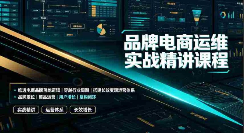品牌电商运维实战精讲课程|吃透电商品牌落地逻辑、穿越行业周期、搭建长效变现运营体系-OG资源站