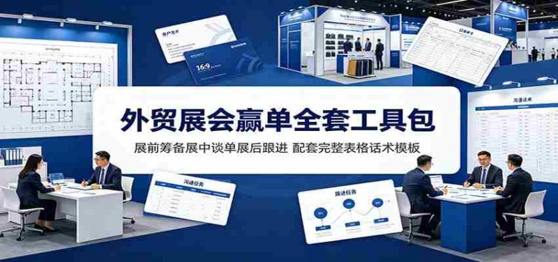 外贸展会赢单全套工具包:展前筹备展中谈单展后跟进,配套完整表格话术模板-OG资源站