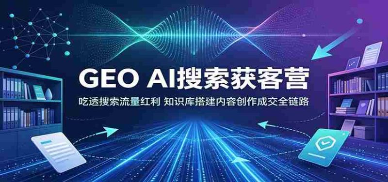 GEO AI搜索获客营:吃透搜索流量红利,知识库搭建内容创作成交全链路-OG资源站