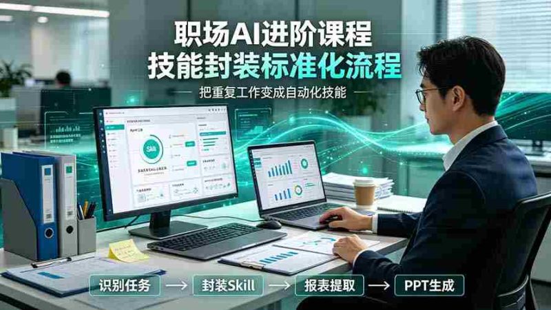 (19369期)职场AI进阶课程;多类实用Skill工具实操,专属技能封装标准化流程,报表行业报告一键提取核心内容-OG资源站