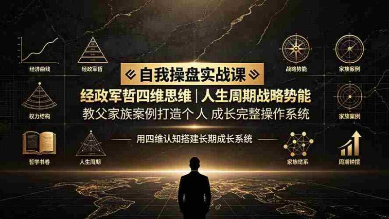 (19398期)自我操盘实战课:经政军哲四维思维|人生周期战略势能|教父家族案例打造个人成长完整操作系统-OG资源站