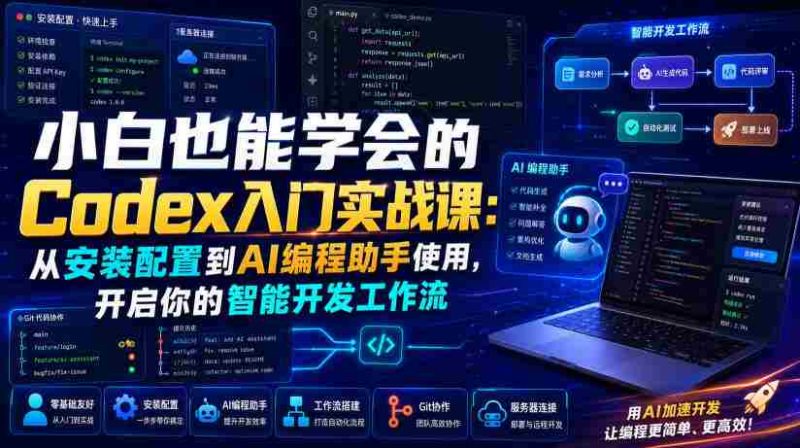小白也能学会的Codex入门实战课:从安装配置到AI编程助手使用,开启你的智能开发工作流-OG资源站